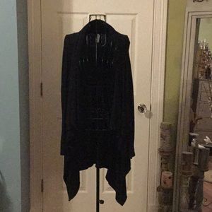 Gaiam small black cotton cardigan